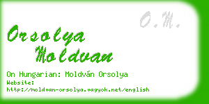 orsolya moldvan business card
